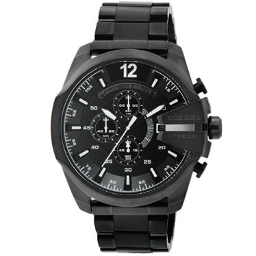 Diesel Mega Chief Chronograph Black Stainless Steel Watch For Men - DZ4283 Watches Diesel   