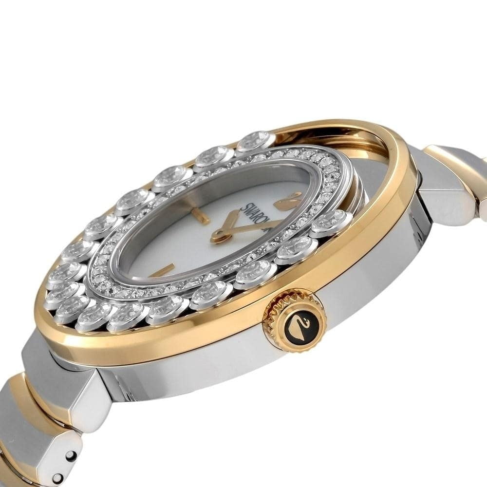 Swarovski Lovely Crystals Mother of Pearl Dial Two Tone Steel Strap Watch for Women - 1187022 Watches Swarovski   