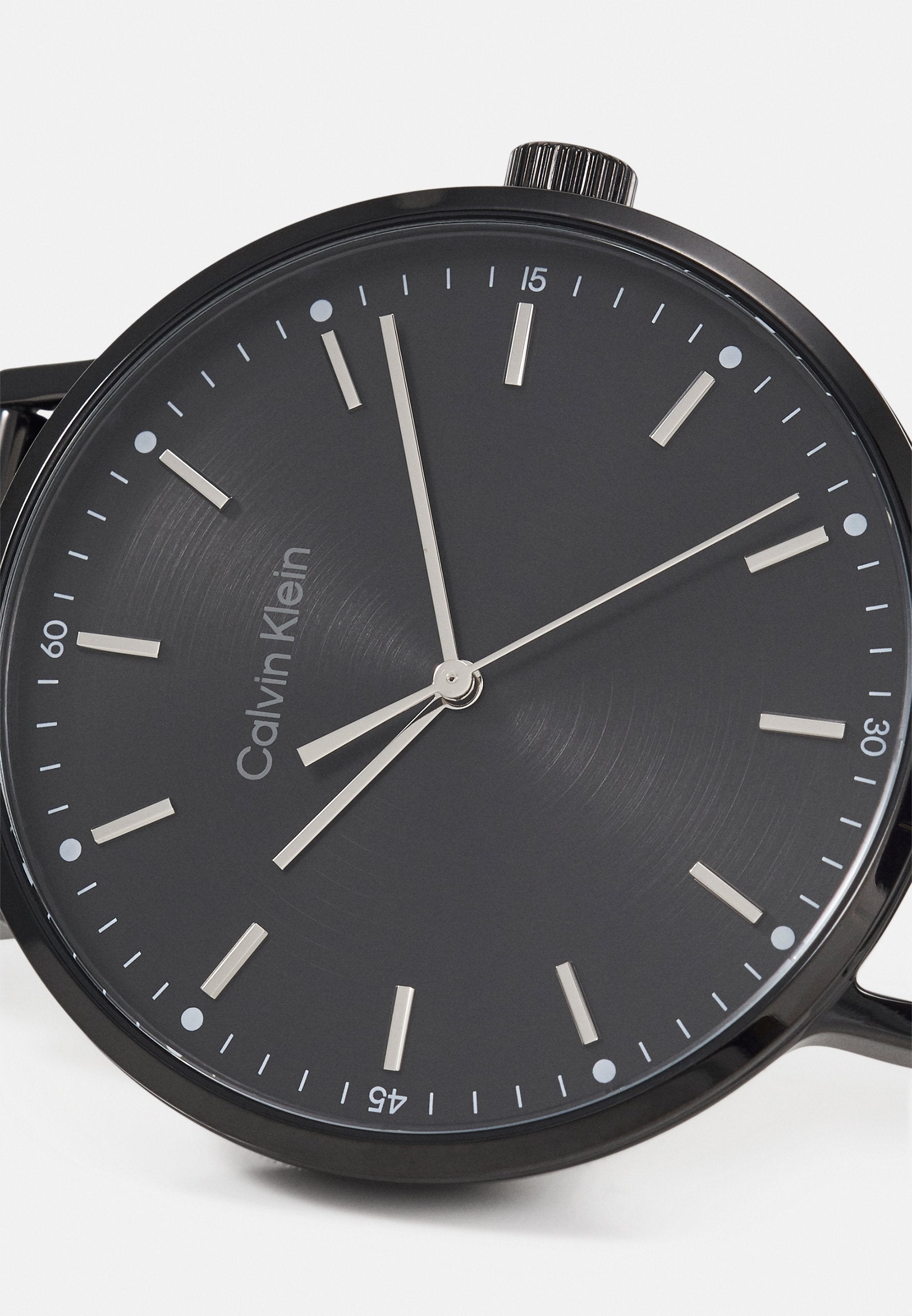 Calvin Klein City Quartz Black Dial Black Leather Strap Watch for Men - K2G2G4C1 Watches Calvin Klein   