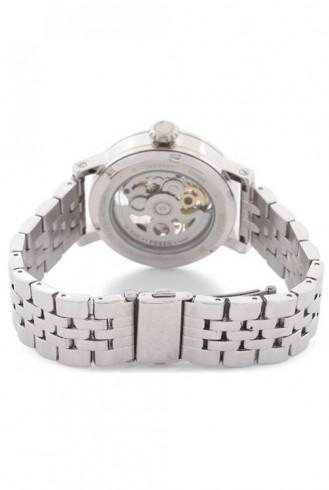 Fossil Boyfriend Automatic Skeleton Silver Dial Silver Steel Strap Watch for Women - ME3067 Watches Fossil   