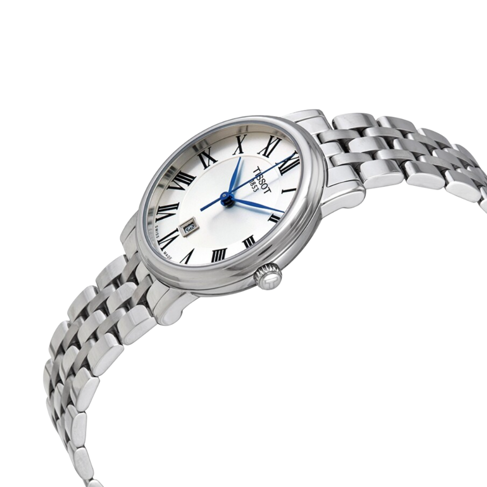 Tissot Carson Premium Lady Quartz Silver Dial Silver Steel Strap Watch For Women - T122.210.11.033.00 Watches Tissot   