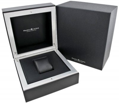 Maurice Lacroix Fiaba Black Dial with Diamonds Black Leather Strap Watch for Women - DV5012-SD531-350 Watches Maurice Lacroix   