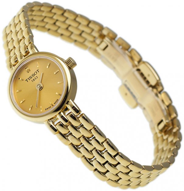 Tissot Lovely Gold Dial Gold Stainless Steel Strap Watch For Women - T058.009.33.021.00 Watches Tissot   