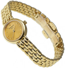 Tissot Lovely Gold Dial Gold Stainless Steel Strap Watch For Women - T058.009.33.021.00 Watches Tissot   