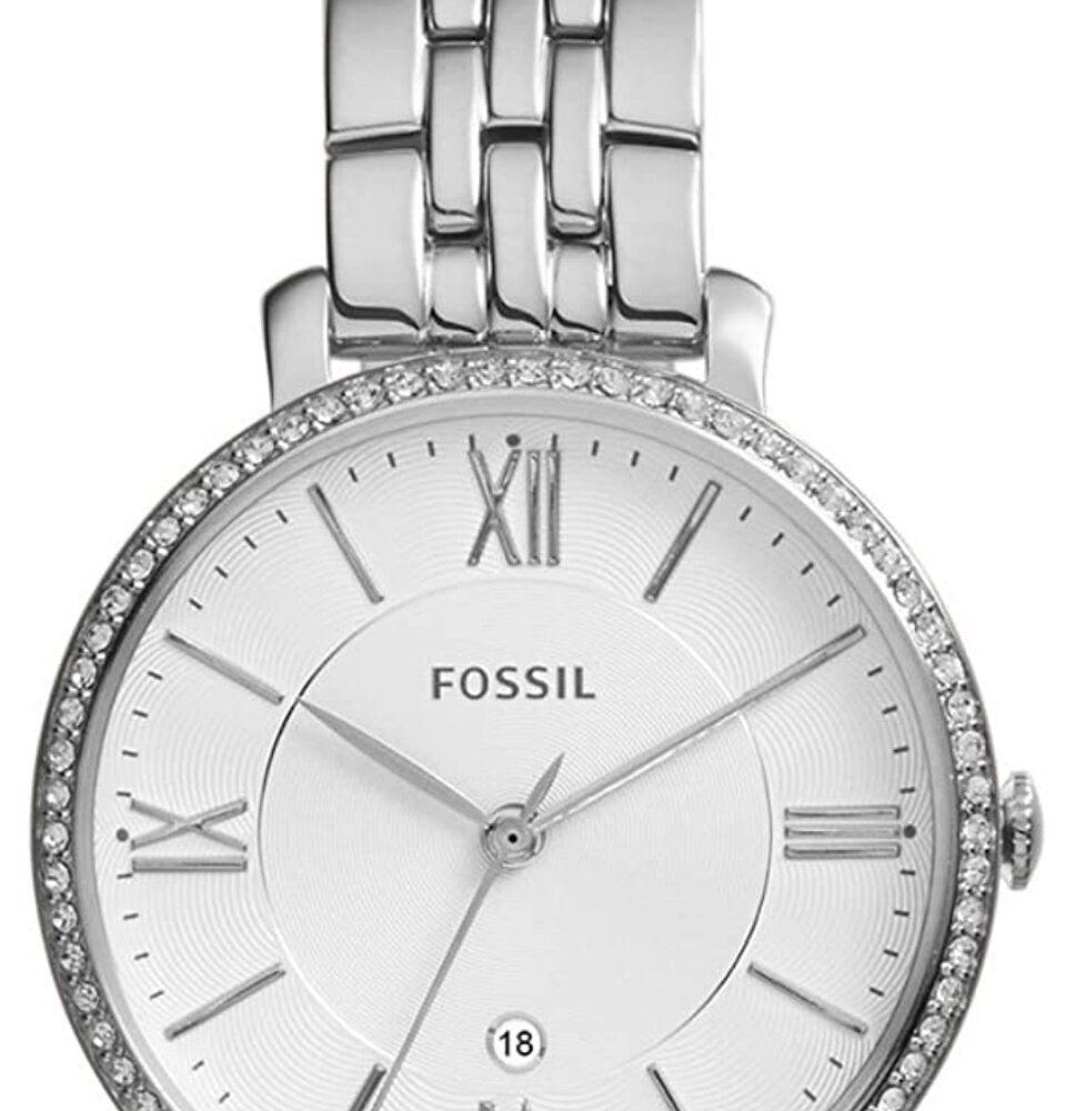 Fossil Jacqueline White Dial Silver Steel Strap Watch for Women - ES3631 Watches Fossil   