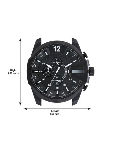 Diesel Mega Chief Chronograph Black Stainless Steel Watch For Men - DZ4283 Watches Diesel   