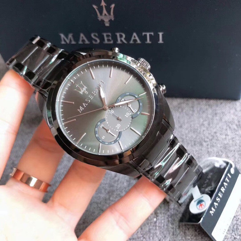 Maserati Traguardo 45mm Gun Metal Watch For Men - R8873612002 Watches Maserati   