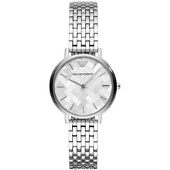 Emporio Armani Mother of Pearl Dial Silver Stainless Steel Watch For Women - AR11112 Watches Emporio Armani   