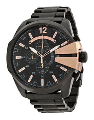 Diesel Mega Chief Black Dial Black Stainless Steel Watch For Men - DZ4309 Watches Diesel   