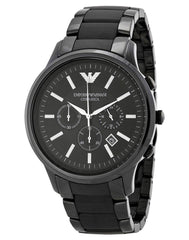 Emporio Armani Ceramica Chronograph Black Dial Black Stainless Steel Watch For Men - AR1451 Watches Emporio Armani   