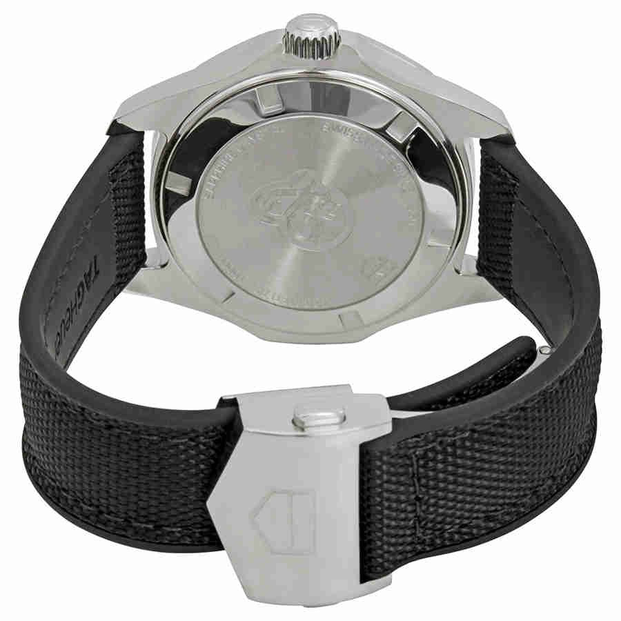 Tag Heuer Aquaracer Quartz Black Mother of Pearl Dial Black Textile Strap Watch for Women - WAY131M.FT6092 Watches Tag Heuer   