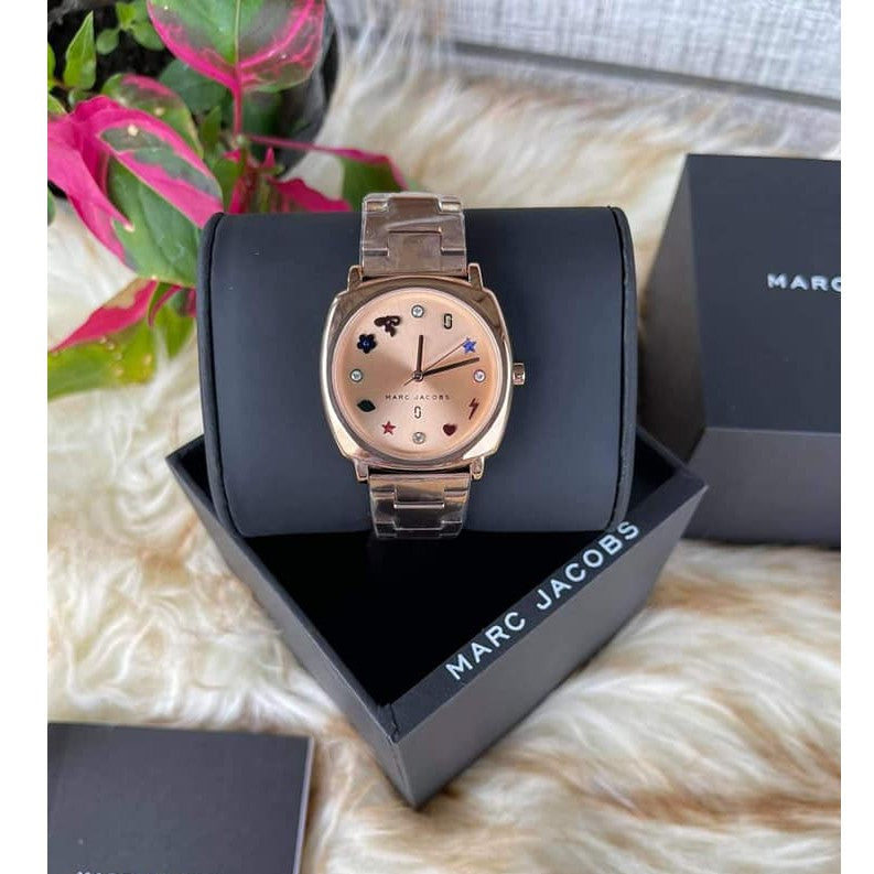 Marc Jacobs Mandy Rose Gold Dial Rose Gold Stainless Steel Strap Watch for Women - MJ3550 Watches Marc Jacobs   