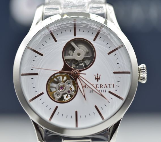 Maserati Tradizione Automatic White Dial Stainless Steel Watch For Men - R8823125001 Watches Maserati   