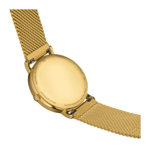 Tissot Everytime Lady Gold Dial Gold Plated Mesh Bracelet Watch for Women - T143.210.33.021.00 Watches Tissot   