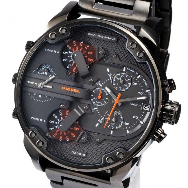 Diesel Mr Daddy 2.0 Chronograph Grey Dial Grey Stainless Steel Strap Watch For Men - DZ7315 Watches Diesel   