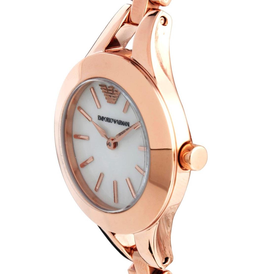 Emporio Armani Chiara Analog White Dial Rose Gold Stainless Steel Strap Watch For Women - AR7329 Watches Emporio Armani   