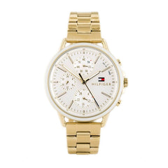 Tommy Hilfiger Carly White Dial Gold Stainless Steel Strap Watch for Women - 1781786 Watches Tommy Hilfiger   