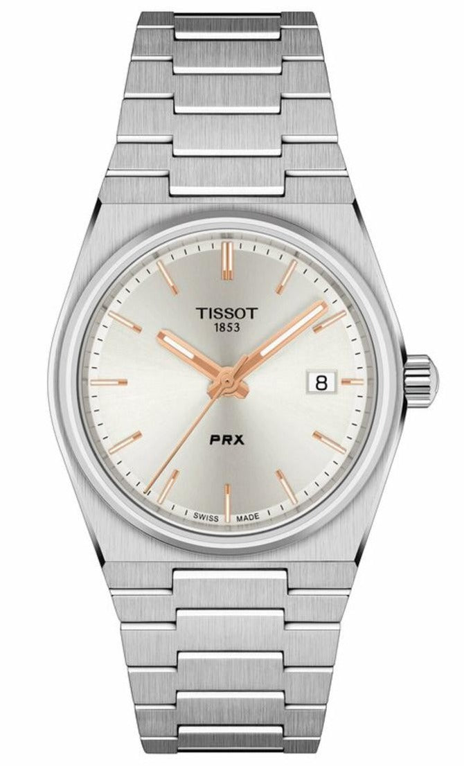 Tissot PRX 35mm Silver Dial Silver Steel Strap Watch For Women - T137.210.11.031.00 Watches Tissot   