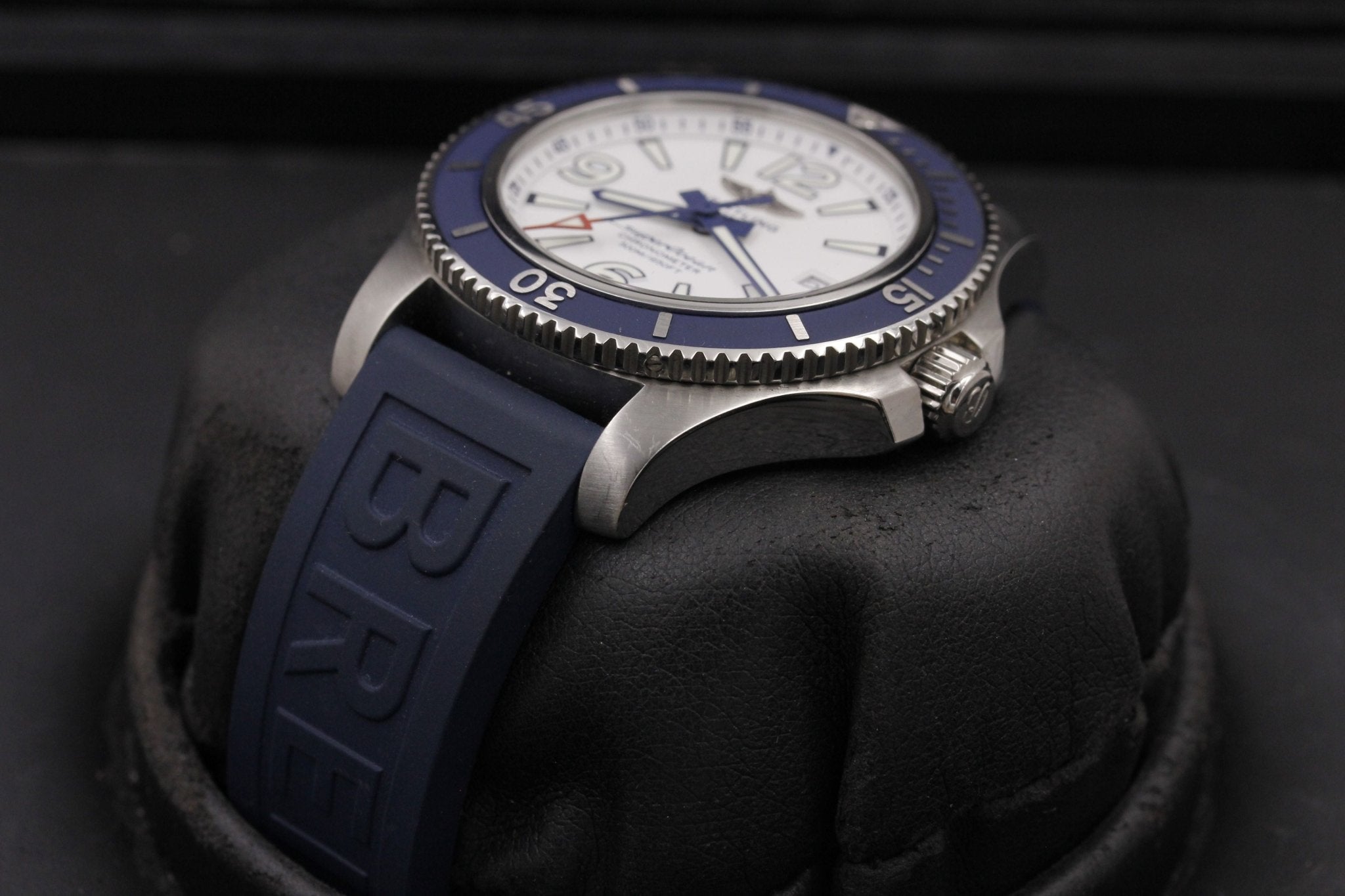 Breitling Superocean II Automatic 42mm White Dial Blue Rubber Strap Watch for Men - A17366D81A1S2 Watches Breitling   