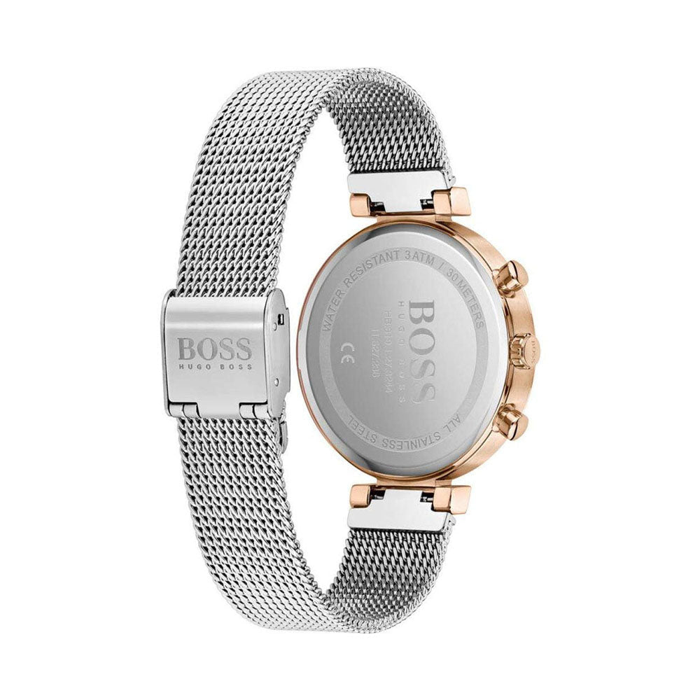 Hugo Boss Flawless Silver Dial Silver Mesh Bracelet Watch for Women -1502551 Watches Hugo Boss   