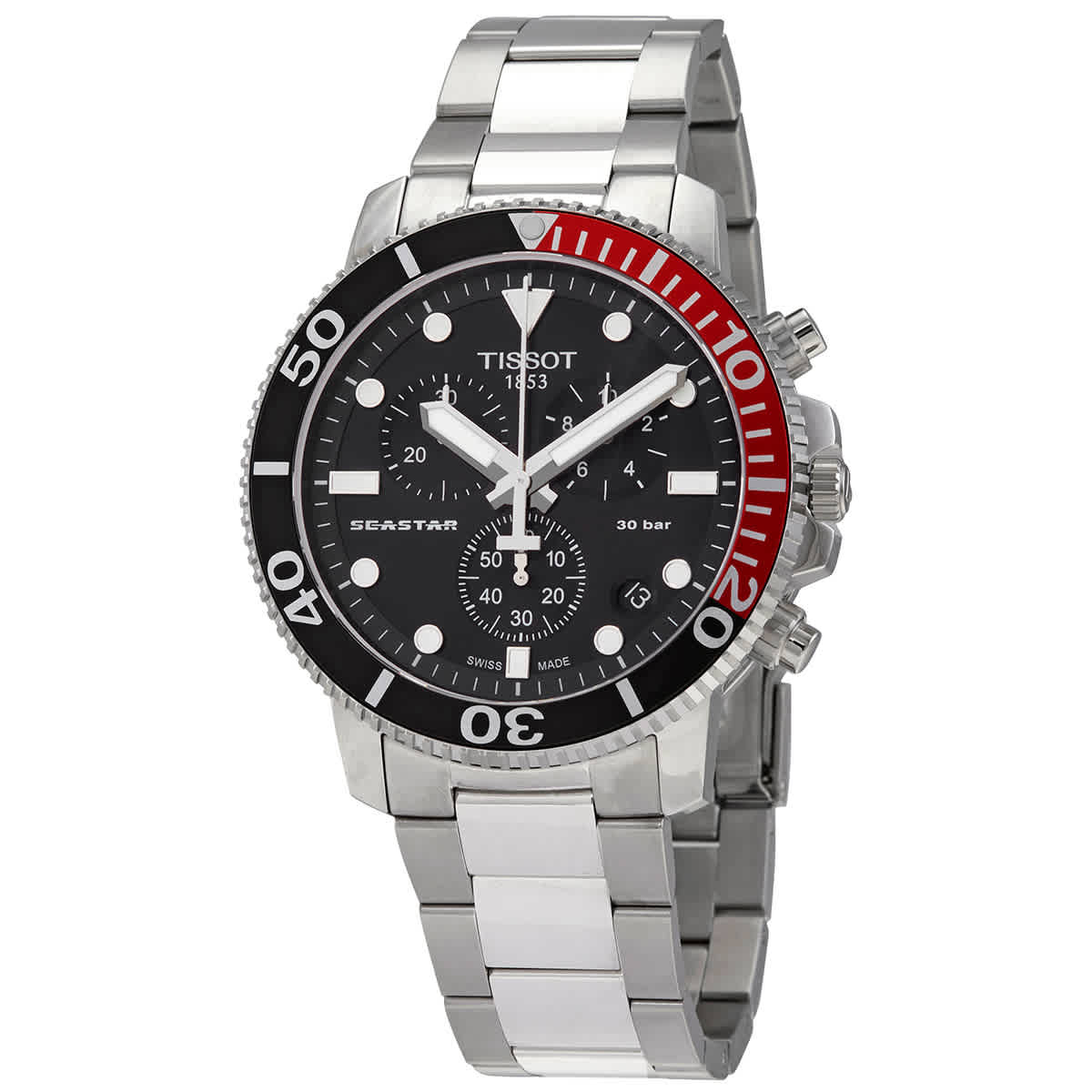 Tissot Seaster 1000 Chronograph Quartz Stainless Steel Watch For Men - T120.417.11.051.01 Watches Tissot   