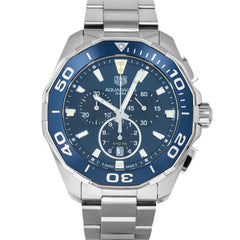 Tag Heuer Carrera Aquaracer Blue Dial SIlver Steel Strap Watch for Men - CAY111B.BA0927 Watches Tag Heuer   