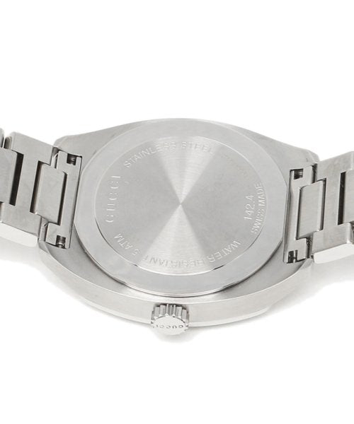 Gucci GG2570 Diamonds Black Dial Silver Steel Strap Watch For Women - YA142404 Watches Gucci   