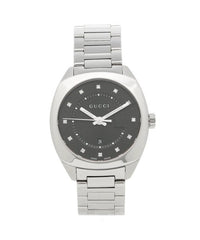 Gucci GG2570 Diamonds Black Dial Silver Steel Strap Watch For Women - YA142404 Watches Gucci   