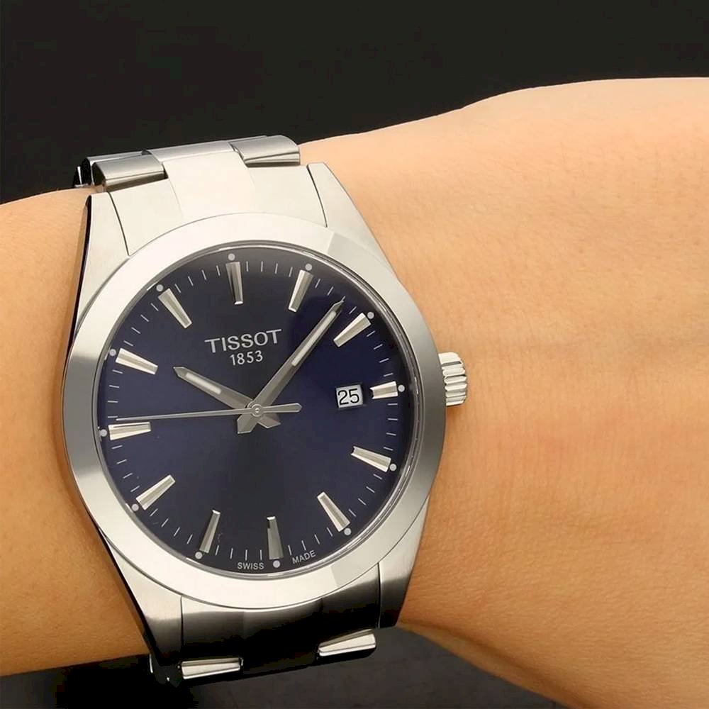 Tissot Gentleman Quartz Blue Dial Watch For Men - T127.410.11.041.00 Watches Tissot   