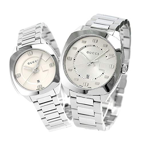 Gucci GG2570 Silver Dial Silver Steel Strap Watch For Men - YA142308 Watches Gucci   