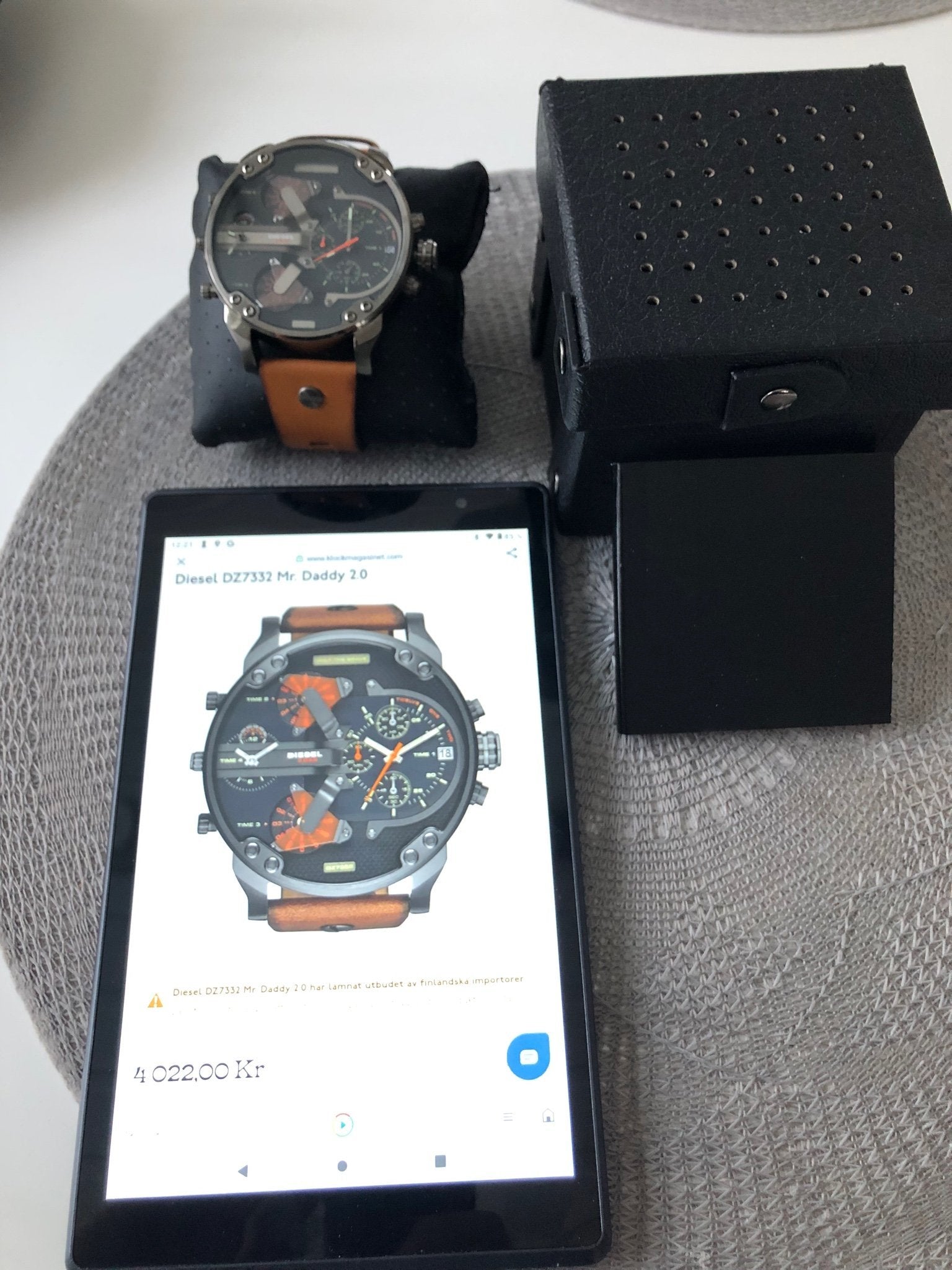 Diesel Mr Daddy 2.0 Black Dial Brown Leather Strap Watch For Men - DZ7332 Watches Diesel   
