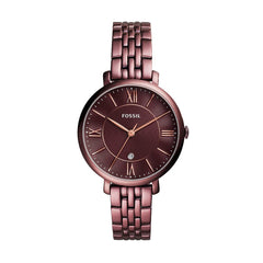 Fossil Jacqueline Brown Dial Brown Steel Strap Watch for Women - ES4100 Watches Fossil   