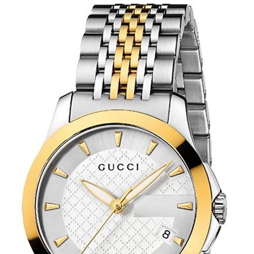 Gucci G Timeless Silver Dial Two Tone Steel Strap Watch For Women - YA126511 Watches Gucci   