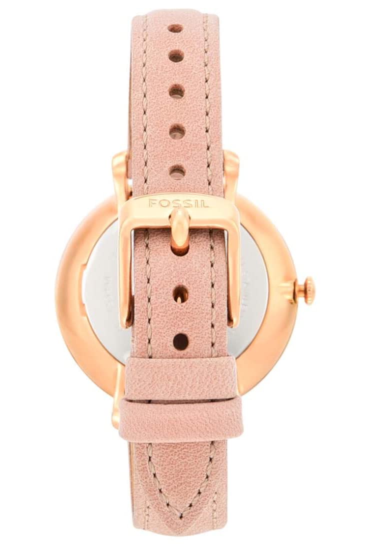 Fossil Jacqueline White Dial Pink Leather Strap Watch for Women - ES3988 Watches Fossil   