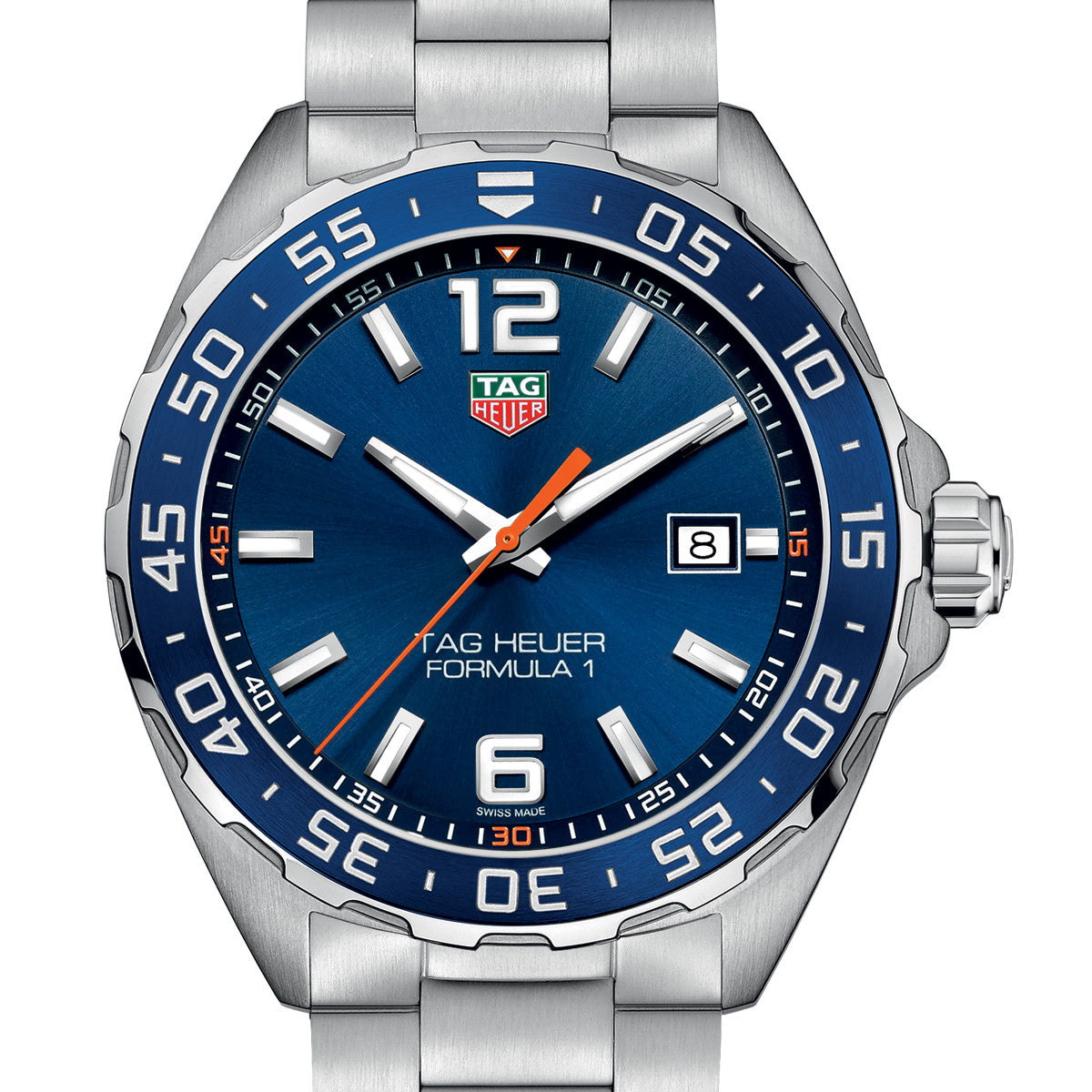 Tag Heuer Formula 1 Quartz 43mm Blue Dial Silver Steel Strap Watch for Men - WAZ1010.BA0842 Watches Tag Heuer   