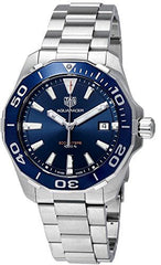 Tag Heuer Aquaracer Blue Dial Quartz Blue Dial Silver Steel Strap Watch for Men - WAY111C.BA0928 Watches Tag Heuer   