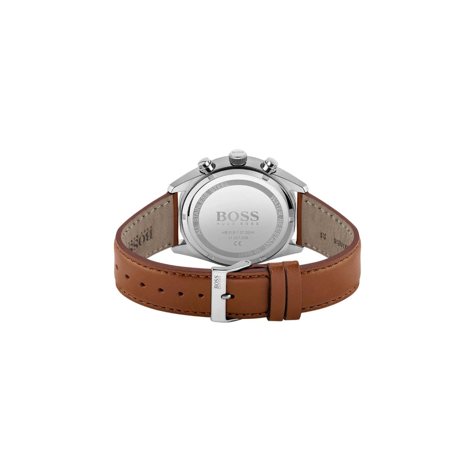 Hugo Boss Champion White Dial Brown Leather Strap Watch for Men - 1513879 Watches Hugo Boss   