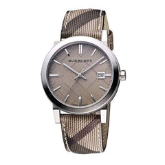 Burberry The City Nova Beige Dial Textured Leather Strap Watch for Women - BU9023 Watches Burberry   