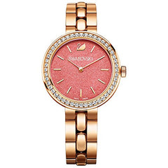 Swarovski Daytime Quartz Coral Dial Rose Gold Steel Strap Watch for Women - 5182250 Watches Swarovski   