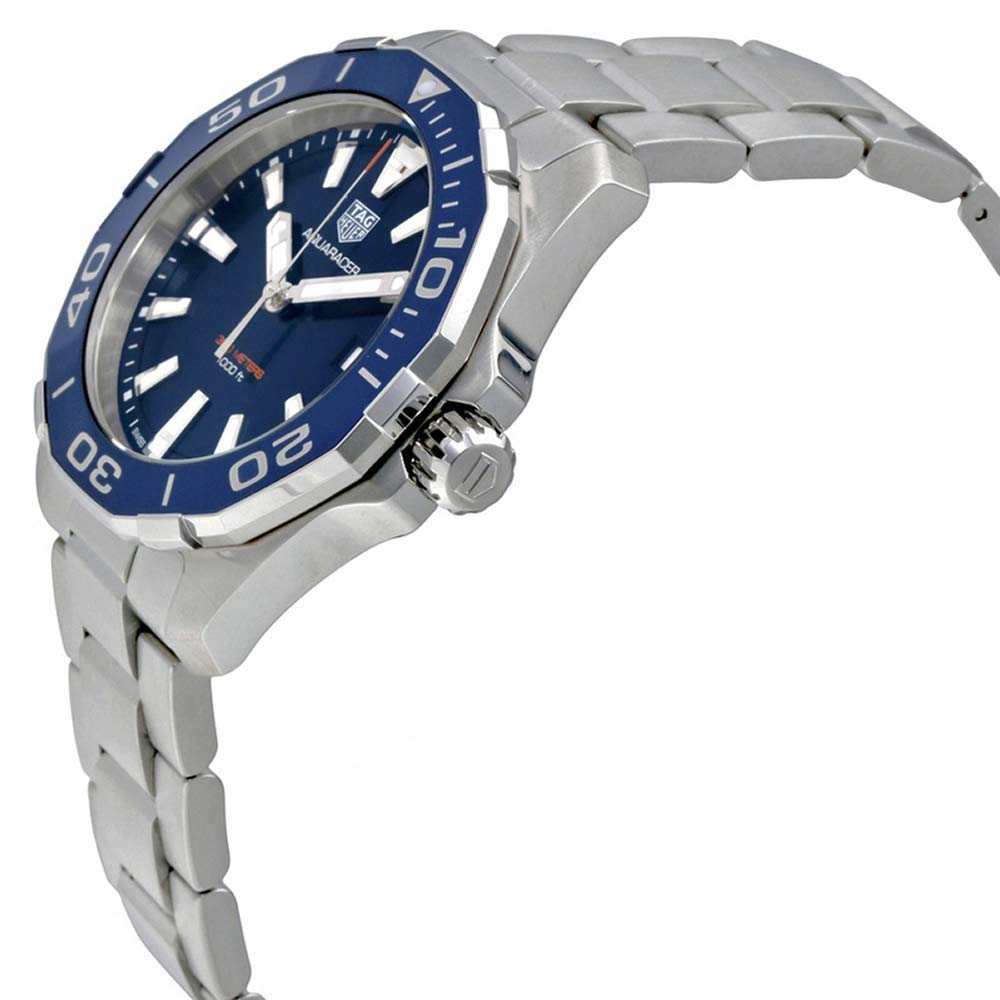 Tag Heuer Aquaracer Blue Dial Quartz Blue Dial Silver Steel Strap Watch for Men - WAY111C.BA0928 Watches Tag Heuer   