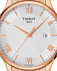 Tissot T Classic Tradition White Dial Rose Gold Stainless Steel Strap Watch For Women - T063.610.33.038.00 Watches Tissot   