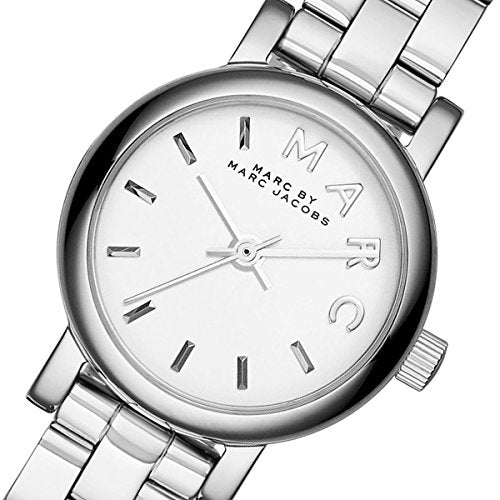 Marc Jacobs Baker White Dial Silver Stainless Steel Strap Watch for Women - MBM3246 Watches Marc Jacobs   