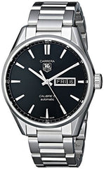 Tag Heuer Carrera Calibre 5 Automatic Black Dial Silver Steel Strap Watch for Men - WAR201A.BA0723 Watches Tag Heuer   