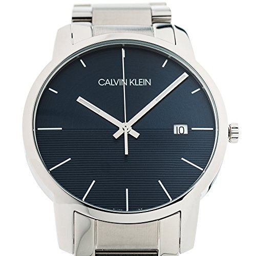 Calvin Klein City Blue Dial Silver Steel Strap Watch for Men - K2G2G14Q Watches Calvin Klein   