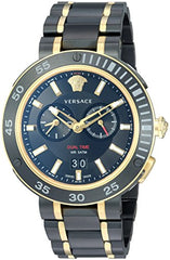 Versace V Extreme Pro Two Tone Dial Stainless Steel Strap Watch for Men - VCN040017 Watches Versace   