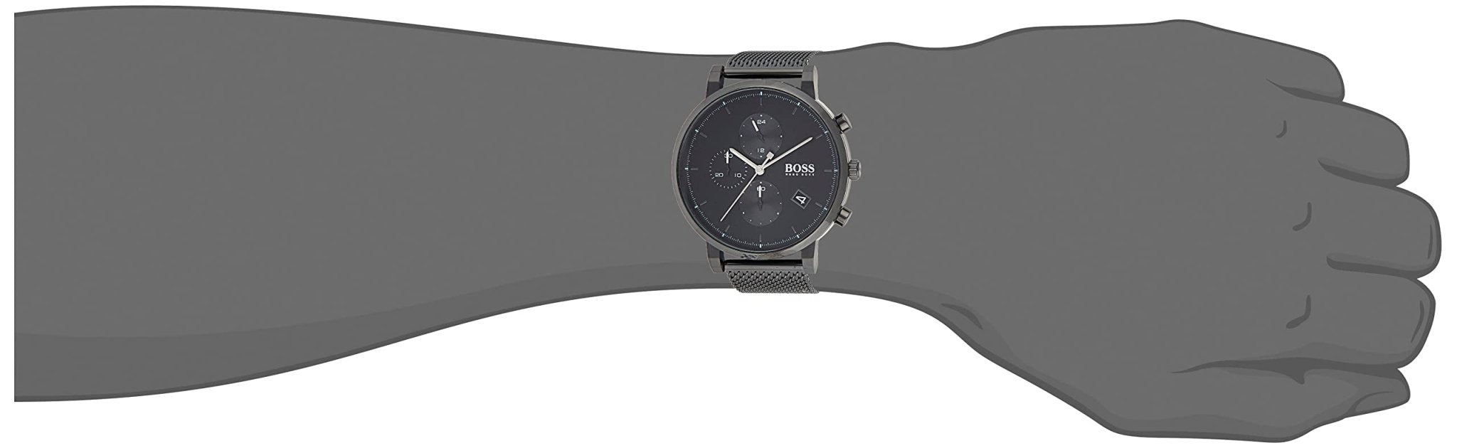 Hugo Boss Integrity Black Dial Black Mesh Bracelet Watch for Men - 1513813 Watches Hugo Boss   