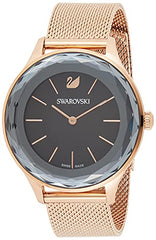 Swarovski Octea Nova Black Dial Rose Gold Mesh Bracelet Watch for Women - 5430424 Watches Swarovski   