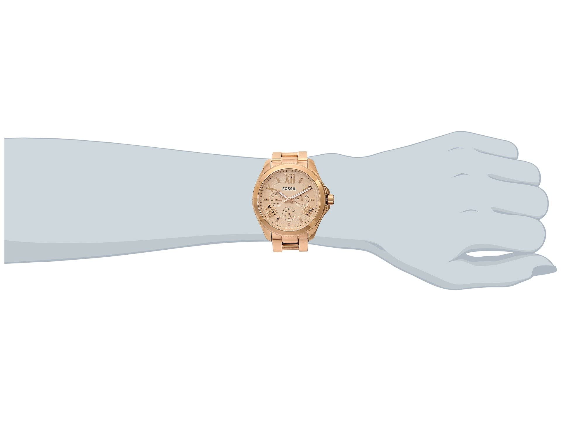 Fossil Cecile Rose Gold Dial Rose Gold Steel Strap Watch for Women - AM4511 Watches Fossil   