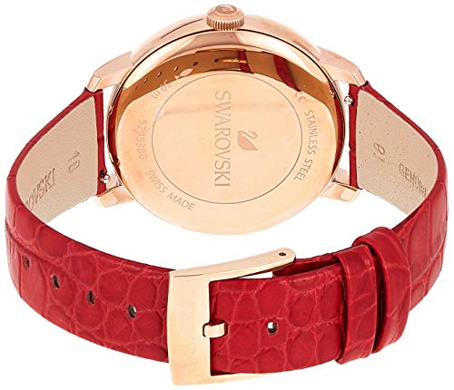 Swarovski Crystalline Hours Red Crystal Dial Red Leather Strap Watch for Women - 5295380 Watches Swarovski   