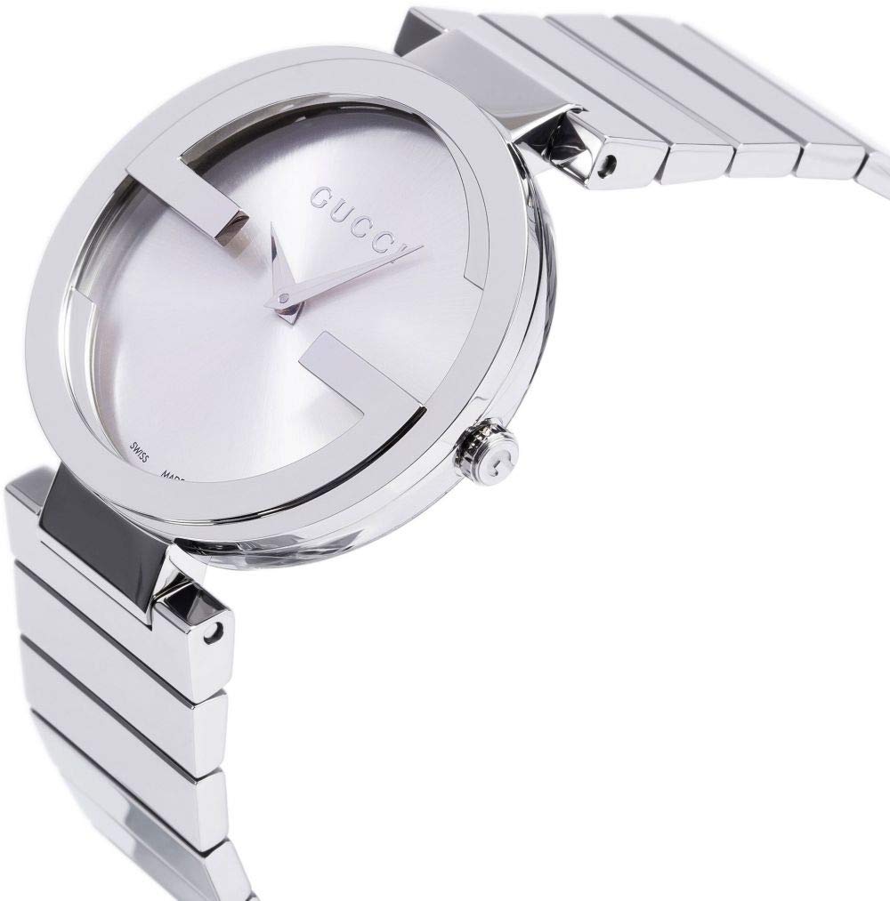 Gucci G Interlocking Silver Dial Silver Steel Strap Watch For Women - YA133308 Watches Gucci   